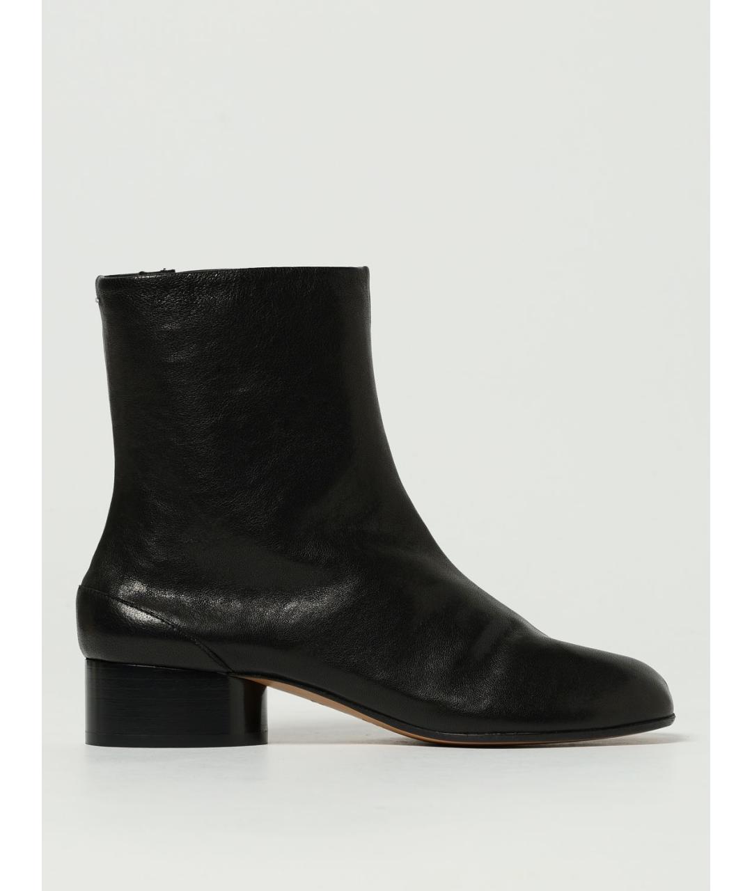MAISON MARGIELA Черные кожаные ботильоны, фото 5
