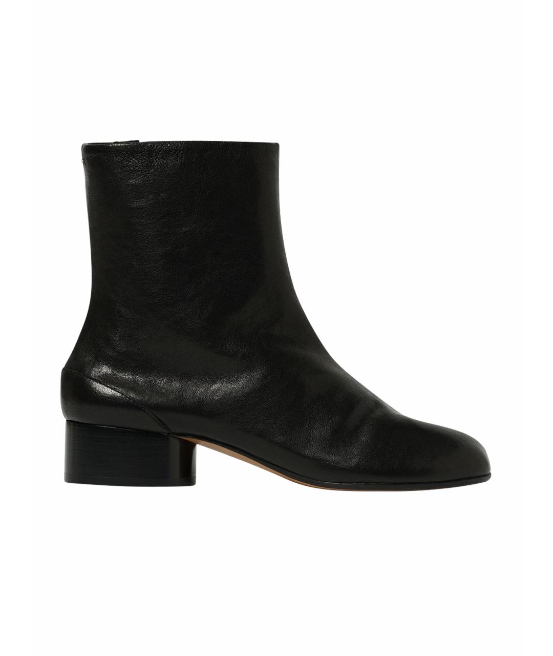 MAISON MARGIELA Черные кожаные ботильоны, фото 1