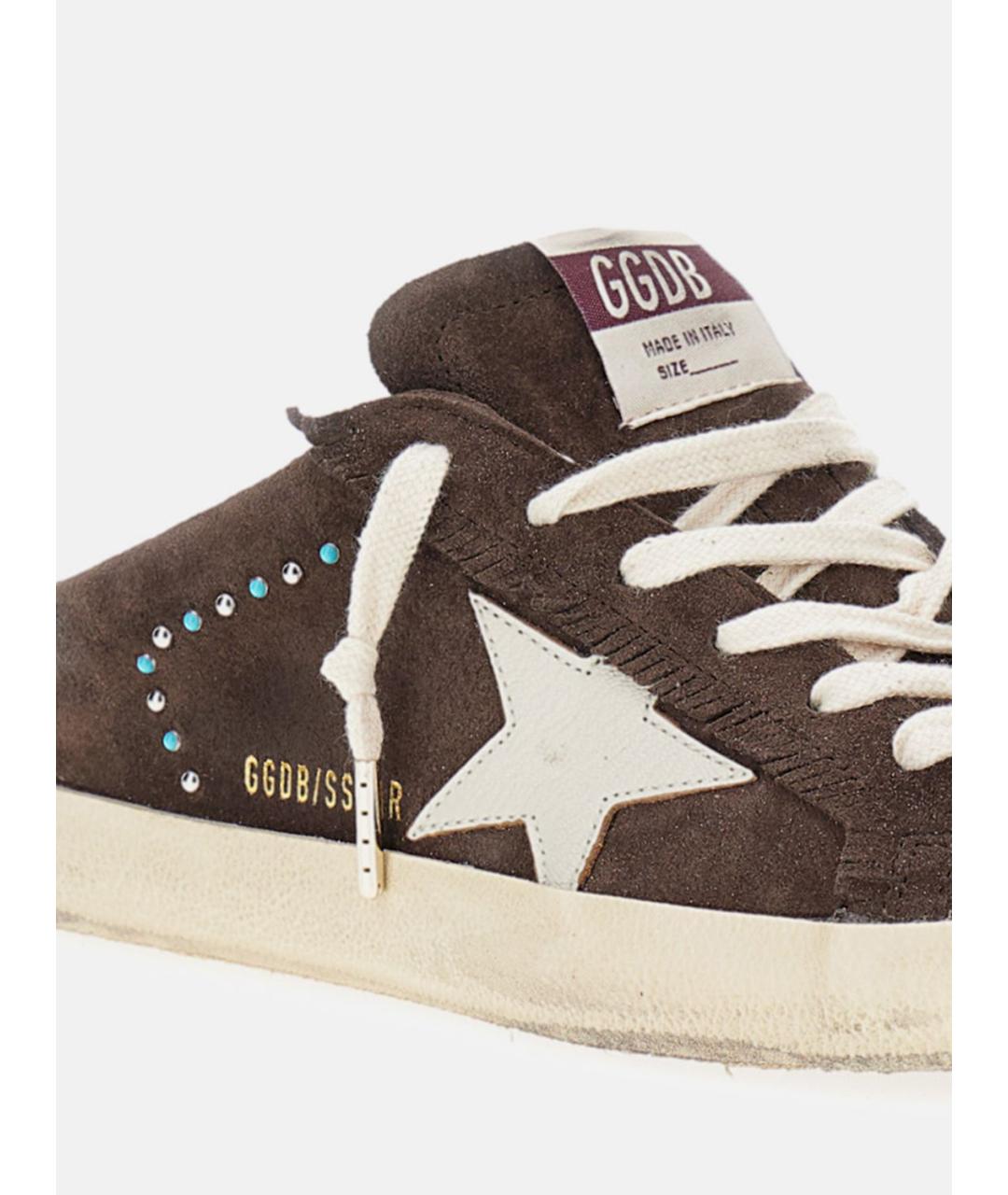 GOLDEN GOOSE DELUXE BRAND Коричневые кожаные кеды, фото 4