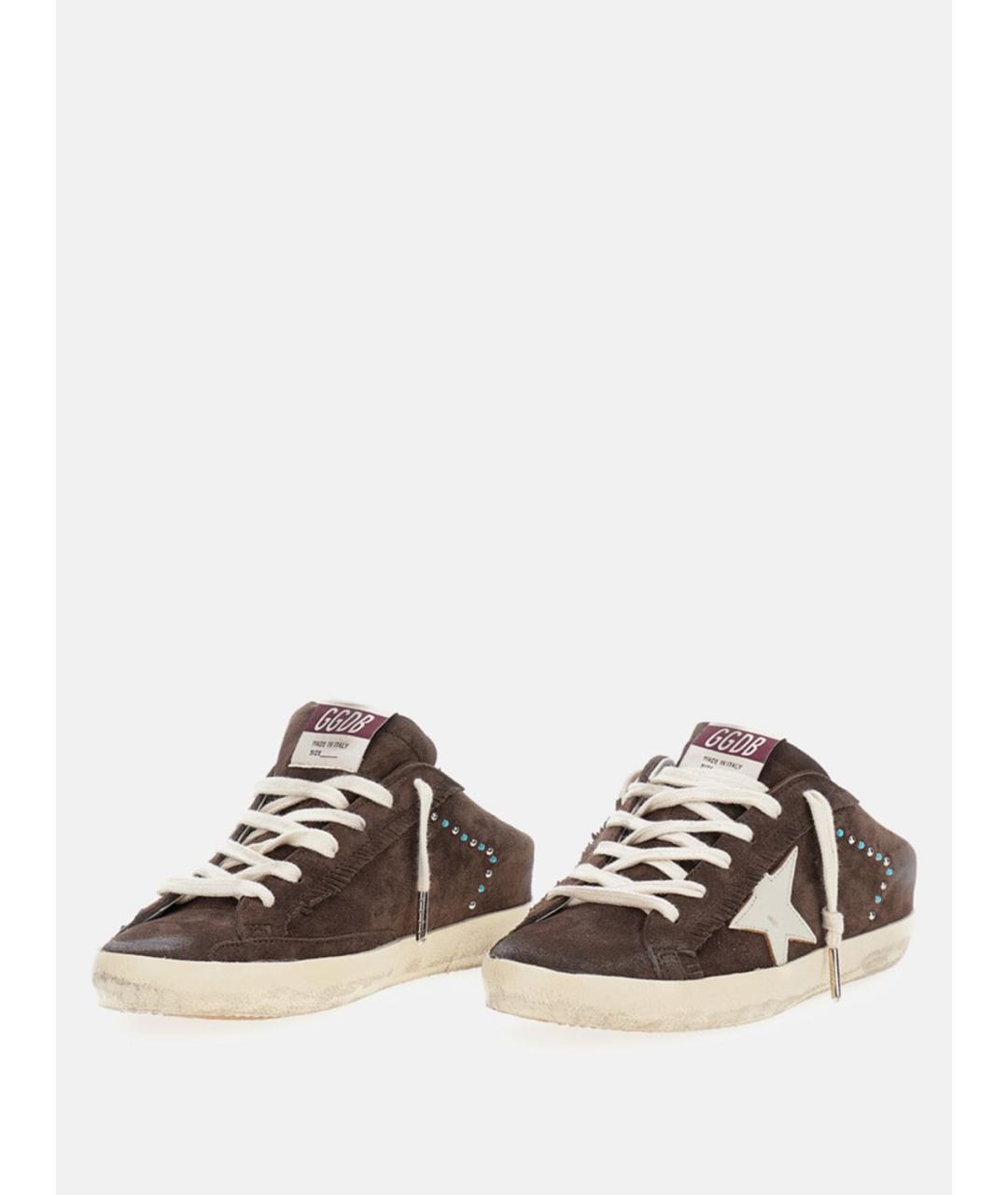 GOLDEN GOOSE DELUXE BRAND Коричневые кожаные кеды, фото 2