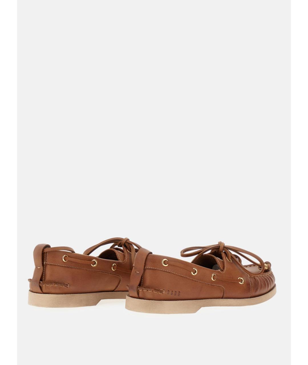 GOLDEN GOOSE DELUXE BRAND Коричневые кожаные лоферы, фото 3