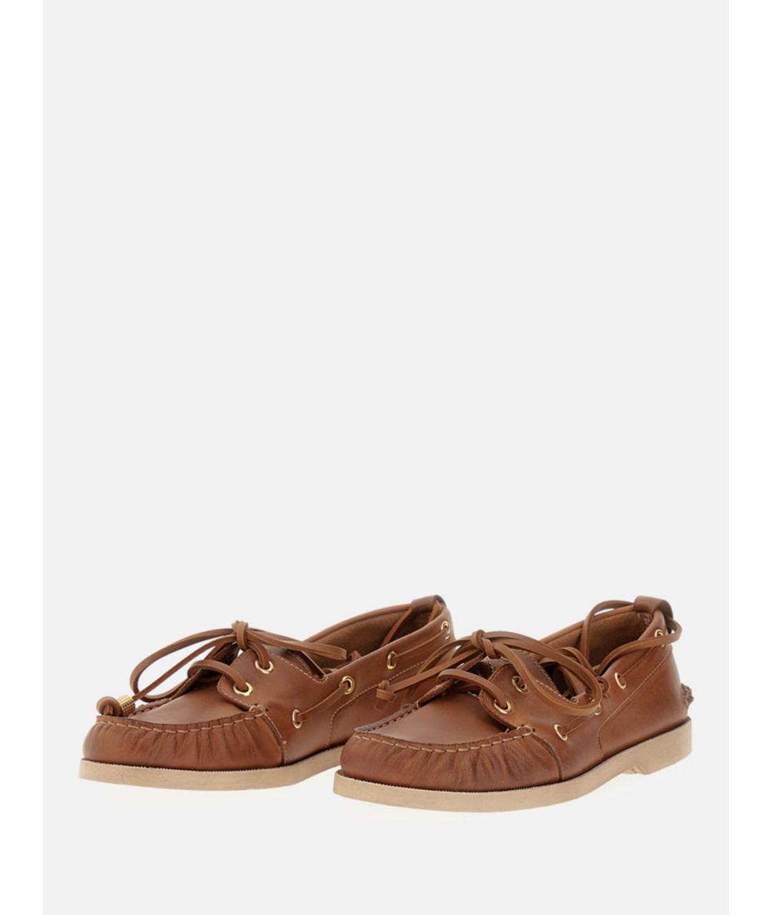 GOLDEN GOOSE DELUXE BRAND Коричневые кожаные лоферы, фото 2