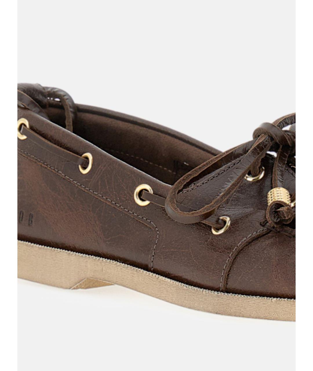 GOLDEN GOOSE DELUXE BRAND Коричневые кожаные лоферы, фото 4