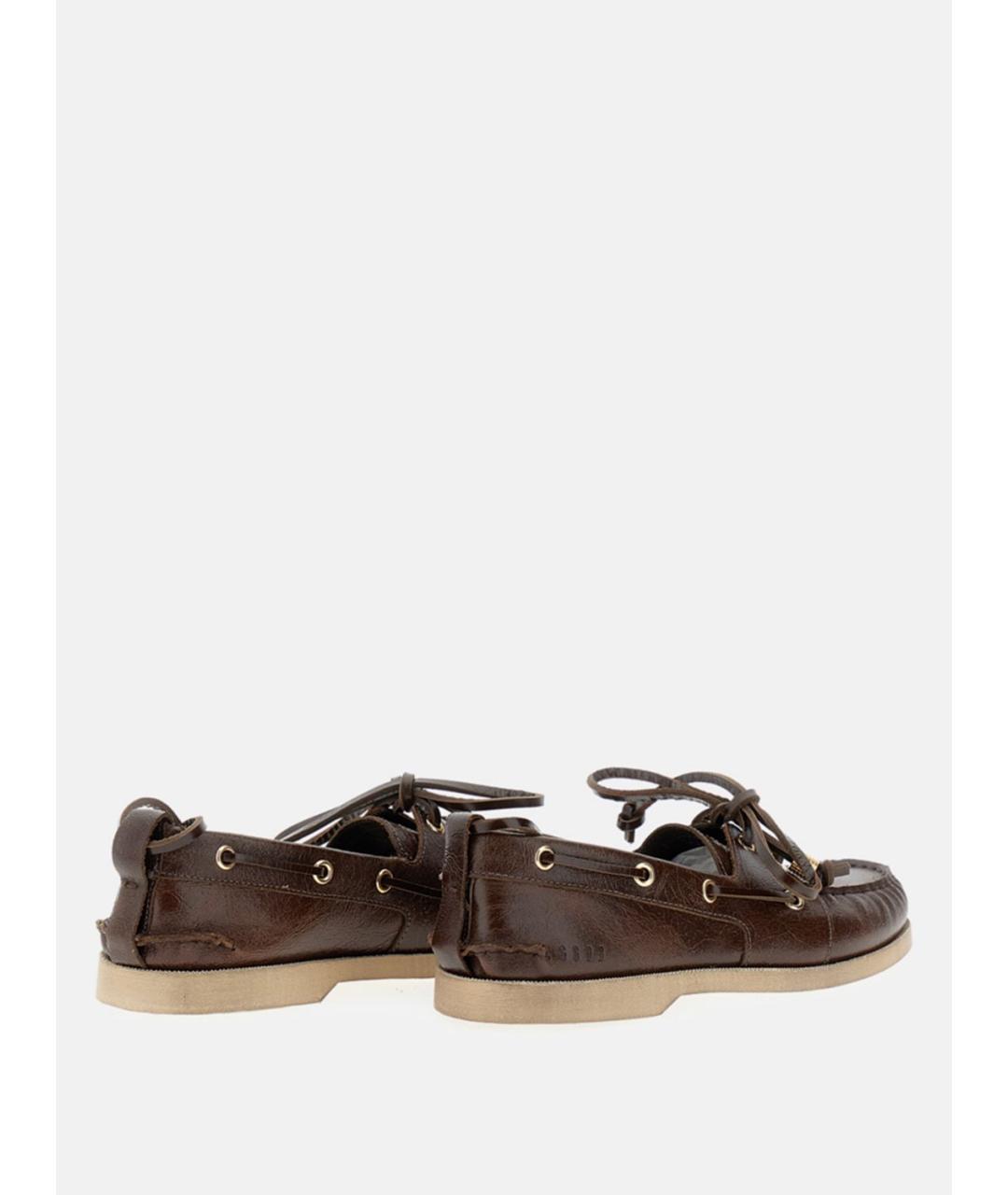 GOLDEN GOOSE DELUXE BRAND Коричневые кожаные лоферы, фото 3