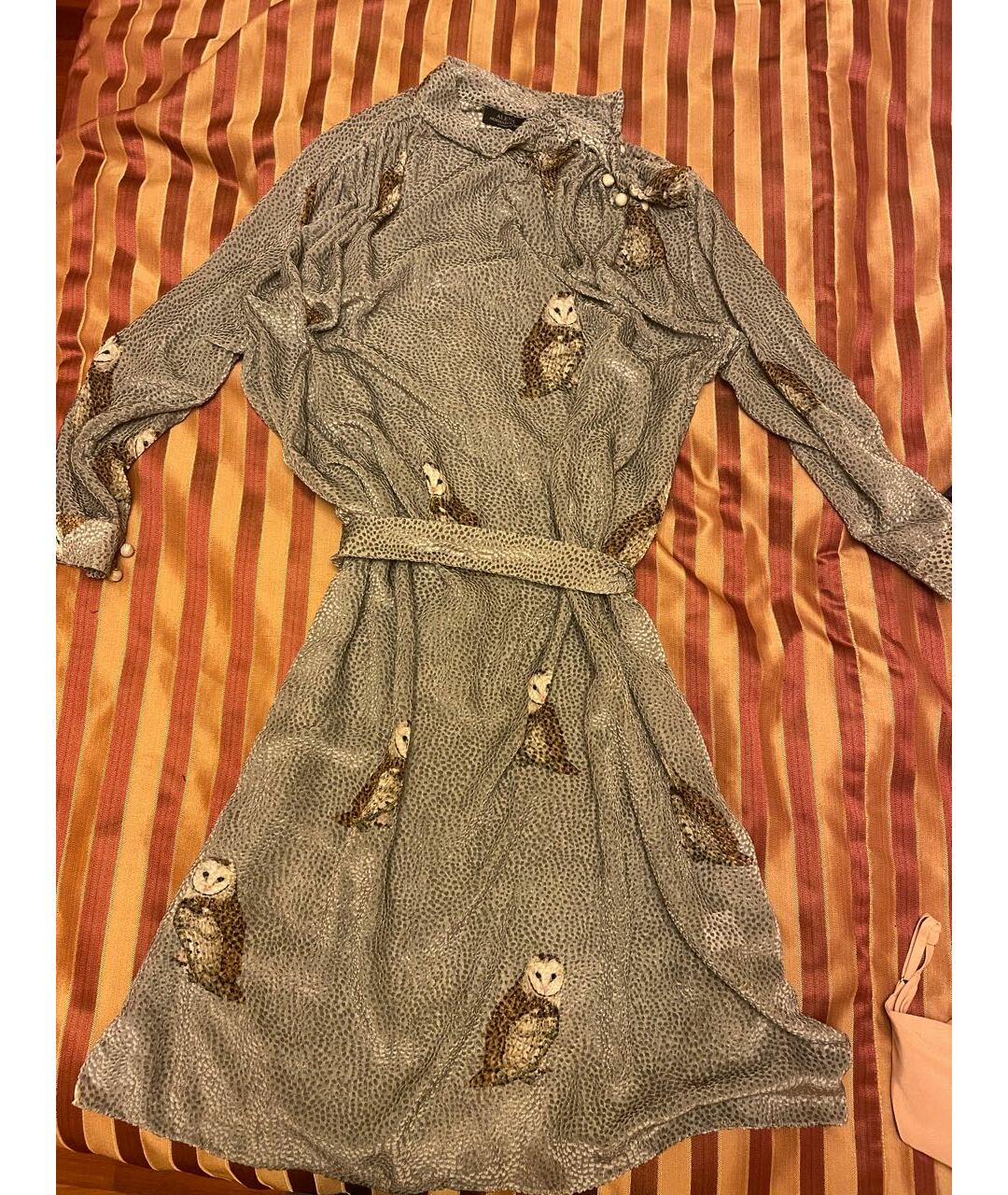 ALENA AKHMADULLINA Серое шелковое повседневное платье, фото 5