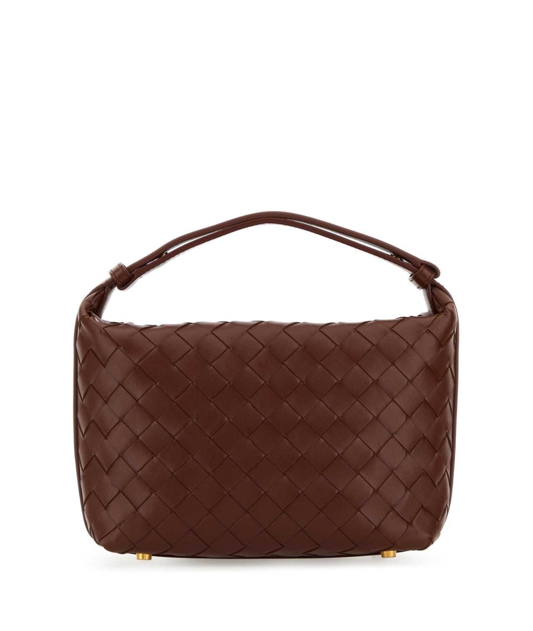 BOTTEGA VENETA Бордовая кожаная сумка с короткими ручками, фото 3