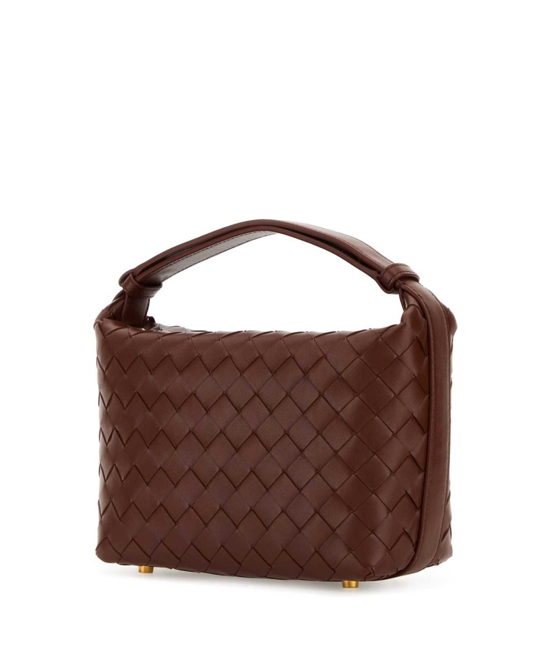 BOTTEGA VENETA Бордовая кожаная сумка с короткими ручками, фото 2