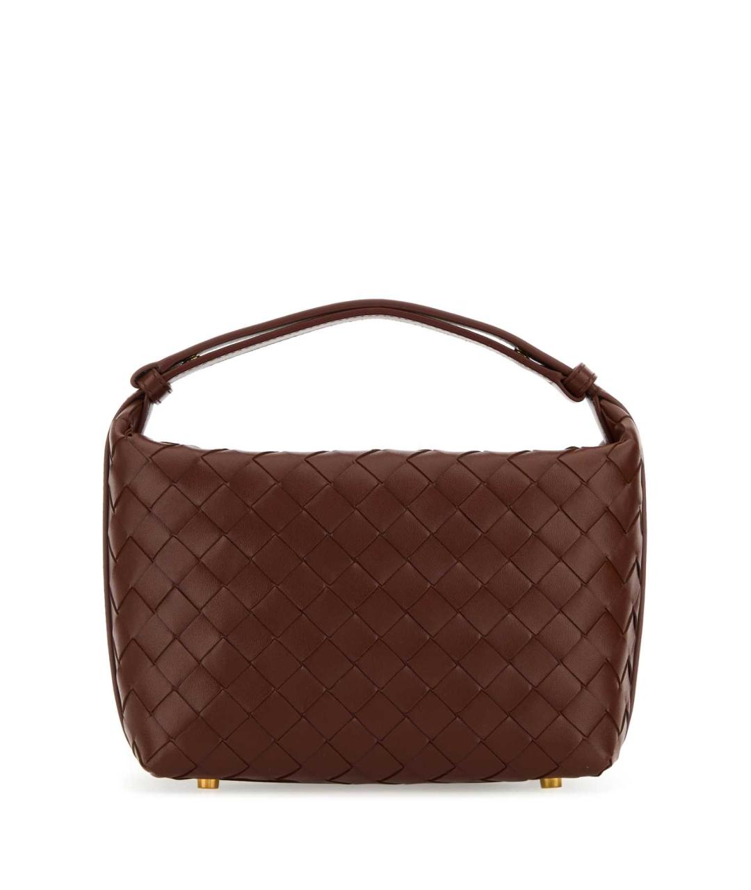 BOTTEGA VENETA Бордовая кожаная сумка с короткими ручками, фото 1