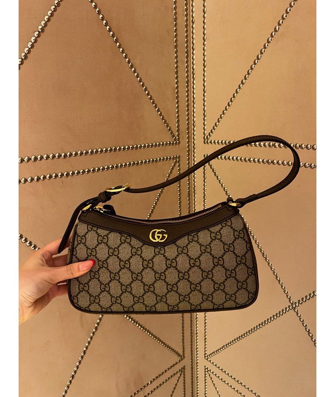 GUCCI Коричневая сумка с короткими ручками, фото 3