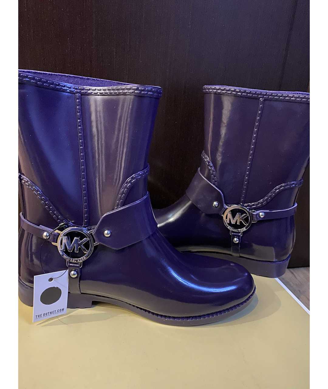 MICHAEL MICHAEL KORS Синие резиновые ботинки, фото 5