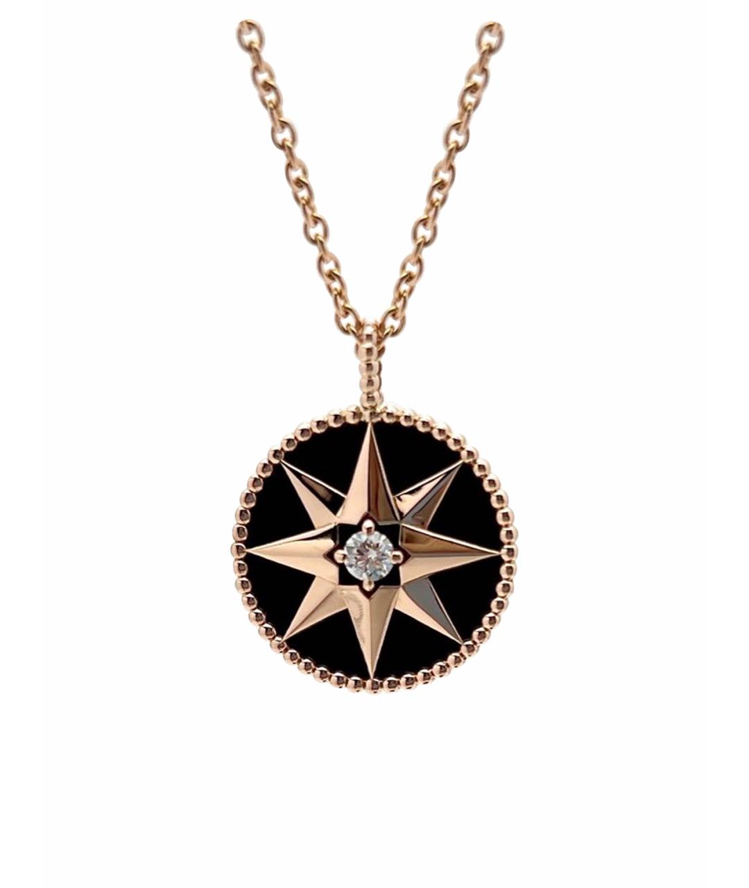 CHRISTIAN DIOR Черное колье из розового золота, фото 1