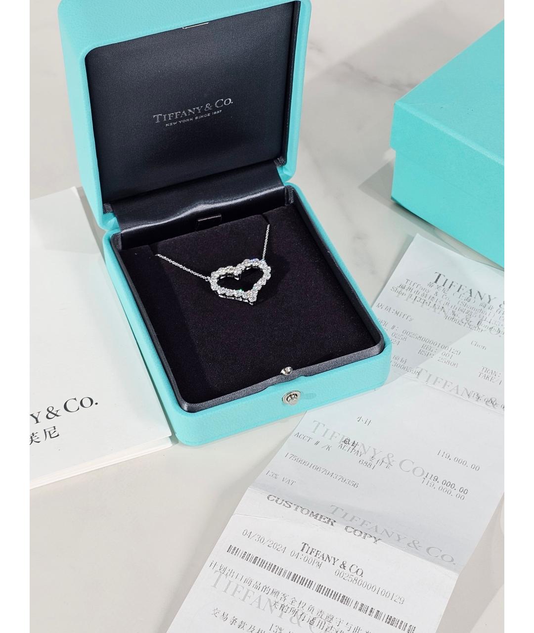 TIFFANY&CO Серебряное платиновое колье, фото 2