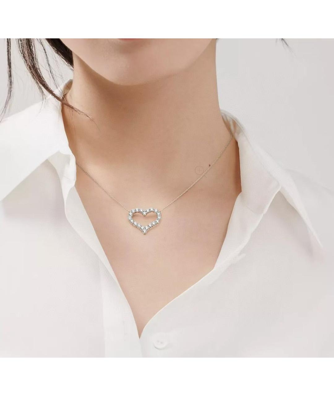 TIFFANY&CO Серебряное платиновое колье, фото 3