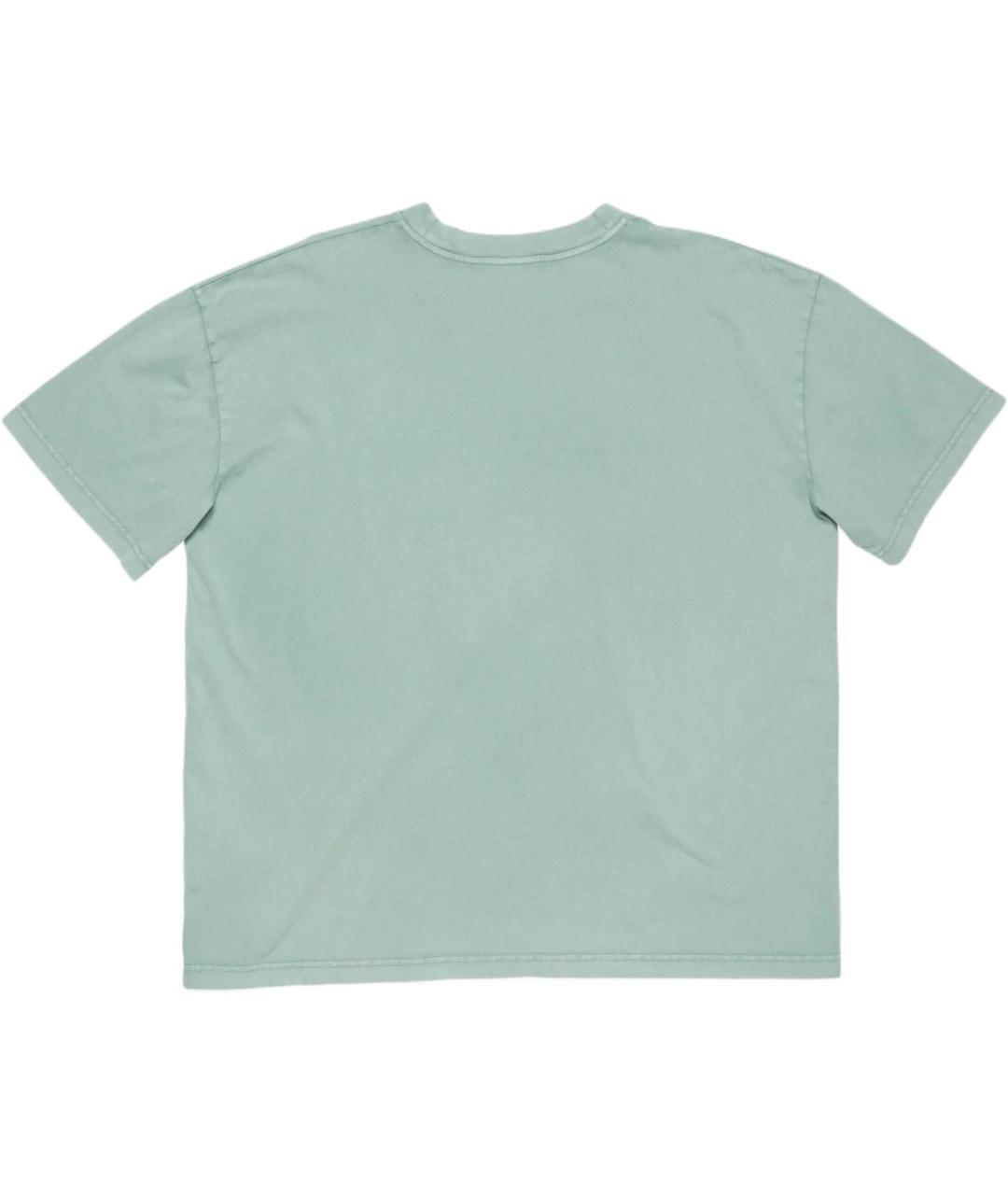 ACNE STUDIOS Салатовая хлопковая футболка, фото 2