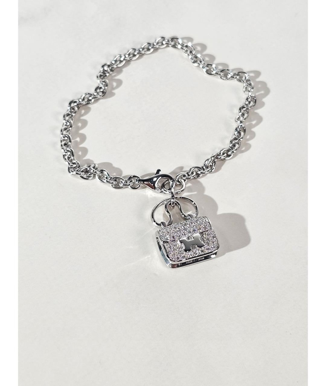 HERMES Серебрянный браслет из белого золота, фото 3