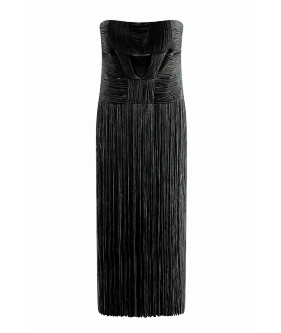 JOVANI Черное велюровое коктейльное платье, фото 4