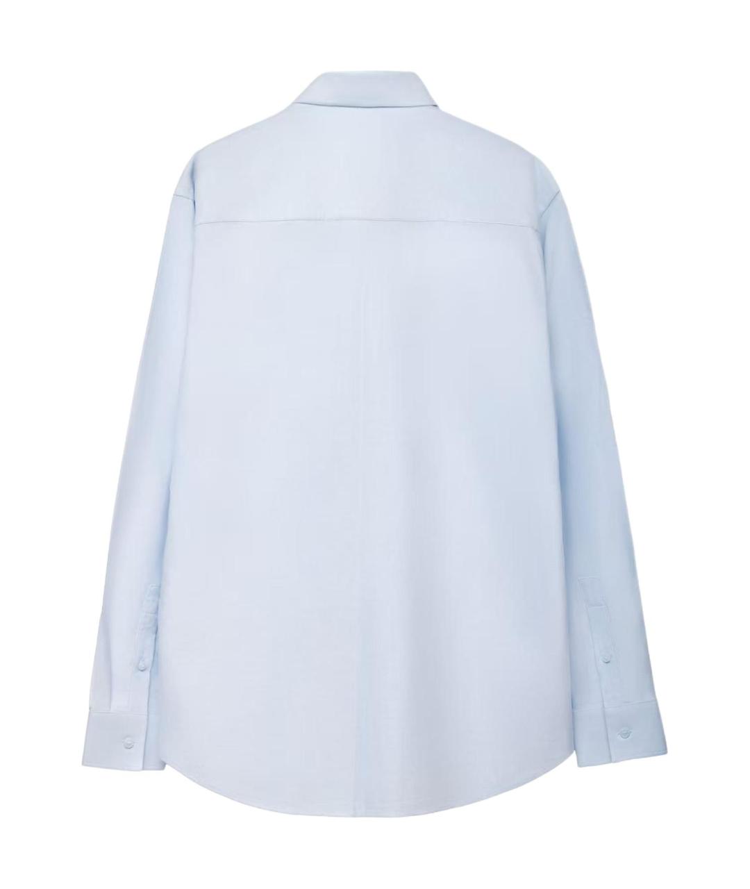 BURBERRY Голубая хлопковая классическая рубашка, фото 2