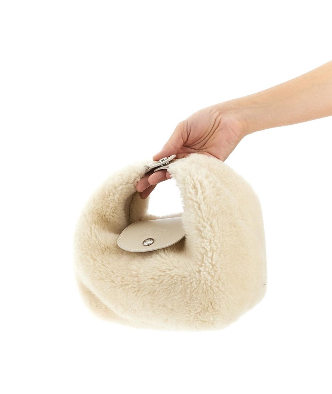 LONGCHAMP Белая сумка с короткими ручками, фото 5