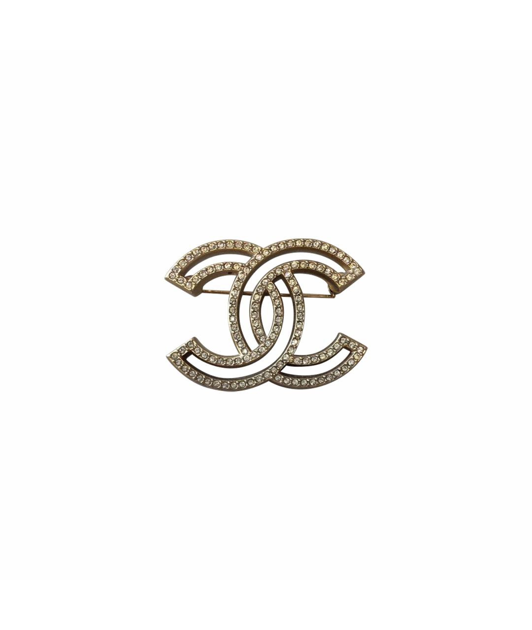 CHANEL Золотая металлическая булавка / брошь, фото 1