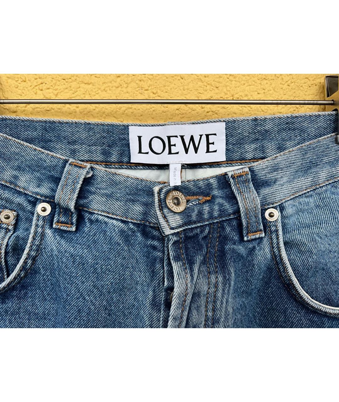 LOEWE Синие хлопковые джинсы слим, фото 3
