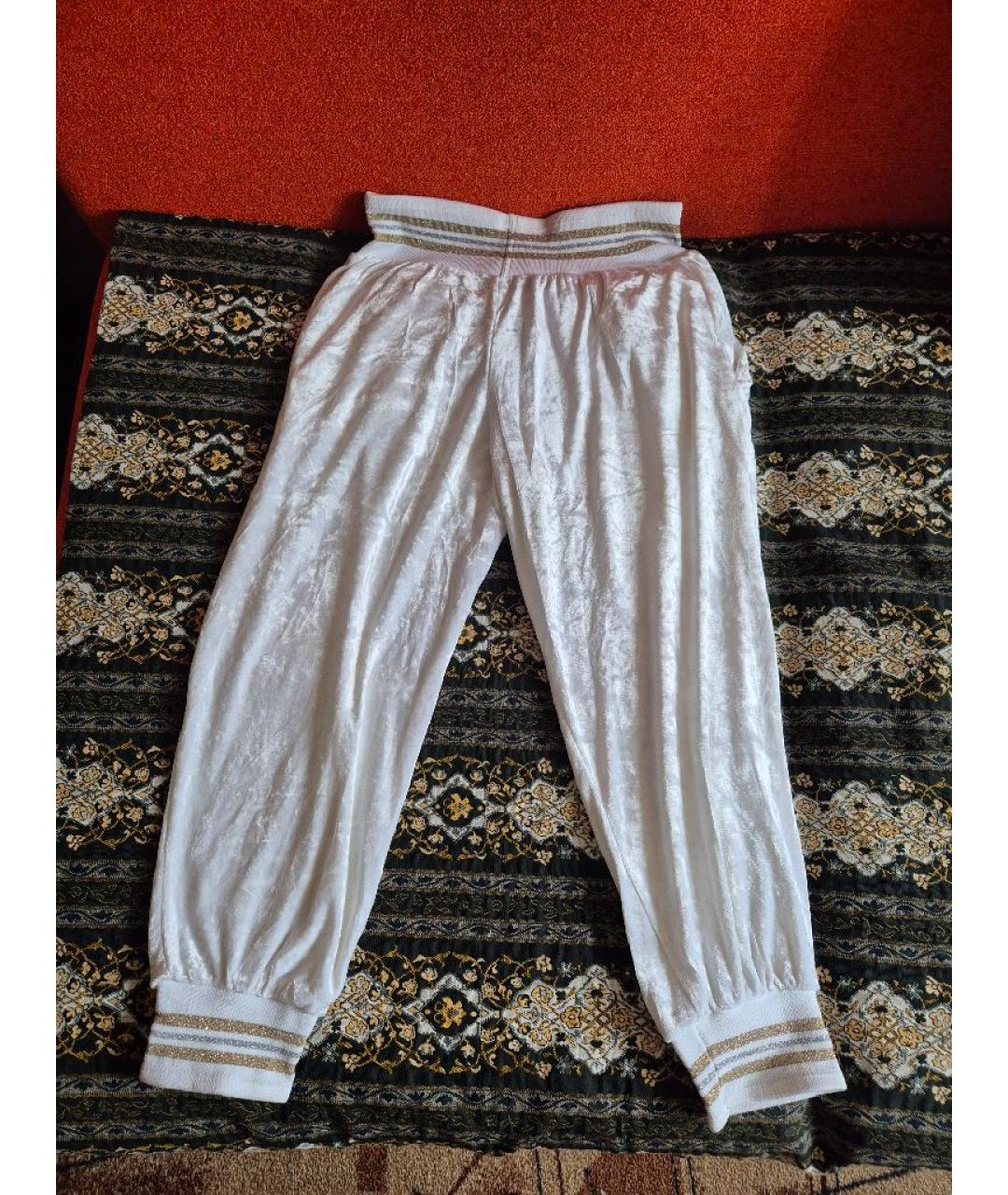 PINKO Белые бархатные капри, фото 2