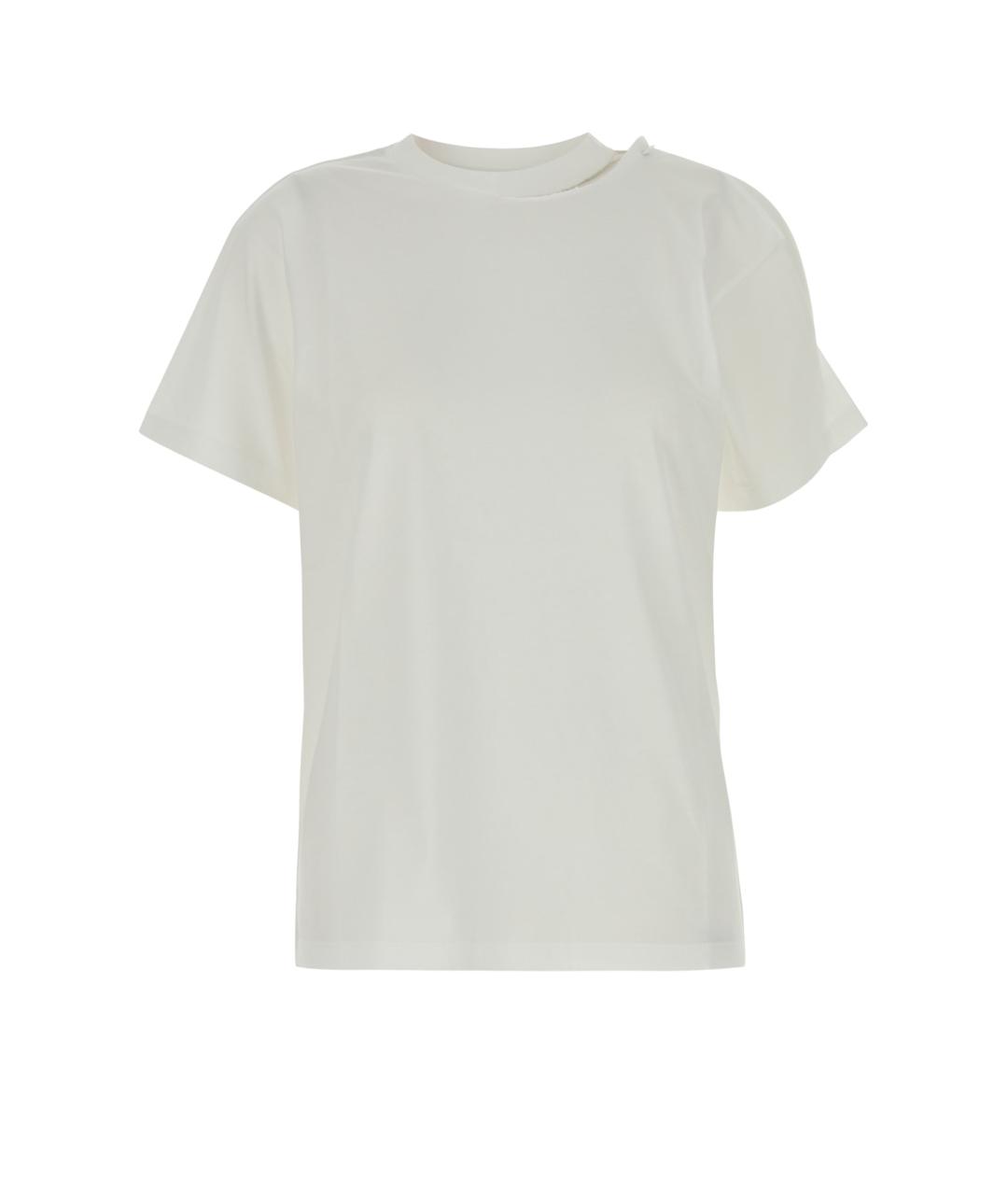 MM6 MAISON MARGIELA Белая хлопковая футболка, фото 1