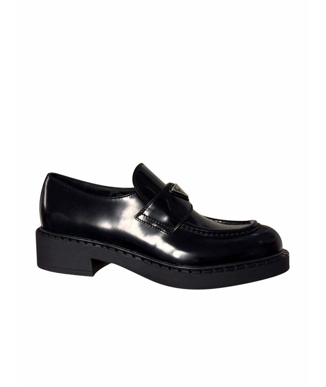 PRADA Хаки кожаные лоферы, фото 1