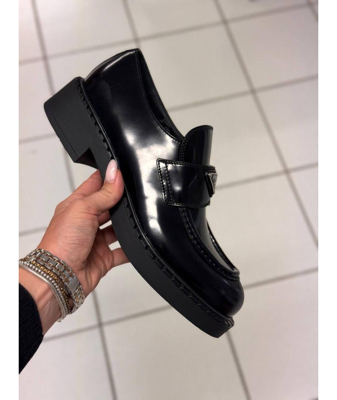 PRADA Хаки кожаные лоферы, фото 4