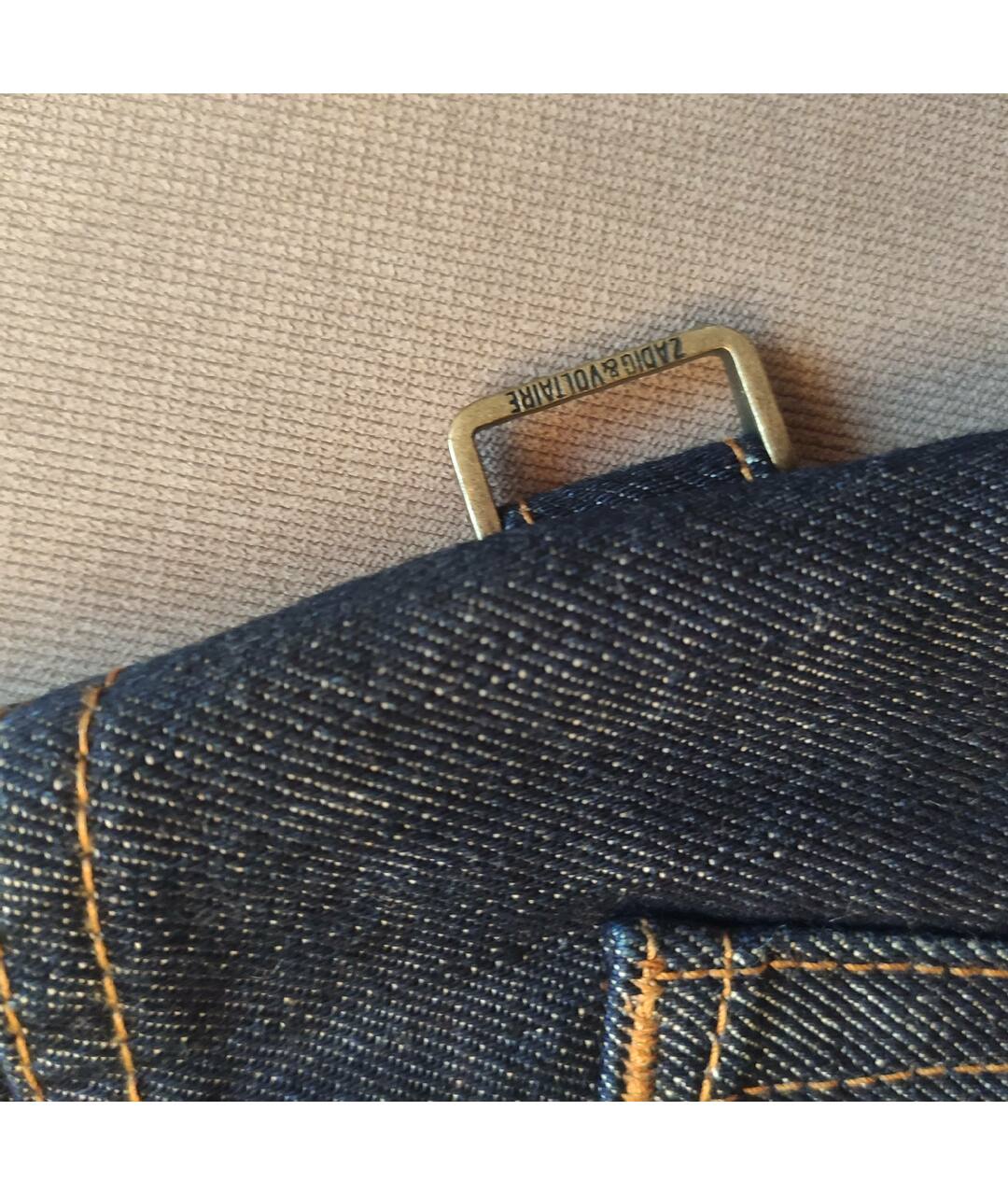 ZADIG & VOLTAIRE Темно-синие хлопковые прямые джинсы, фото 4
