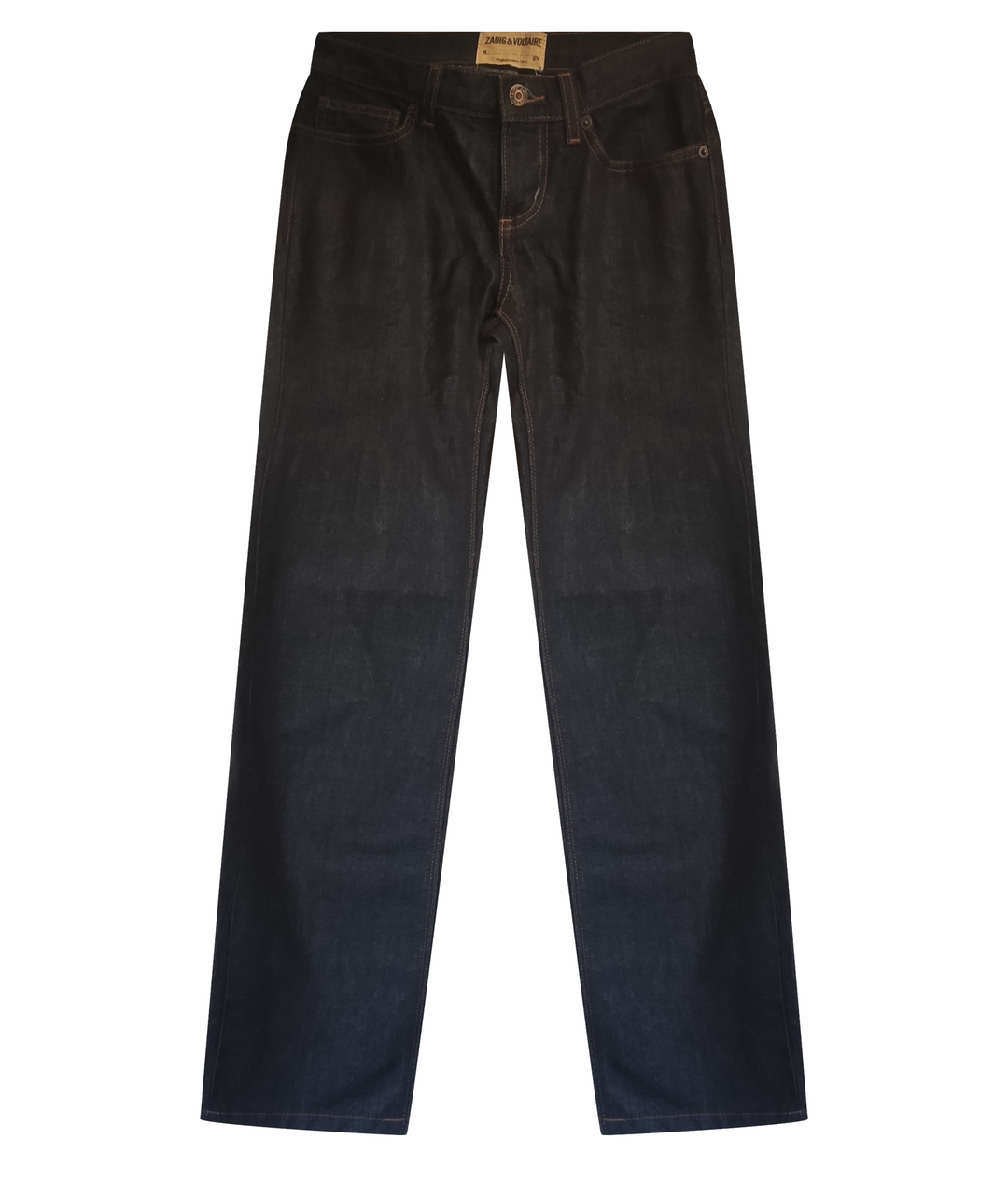 ZADIG & VOLTAIRE Темно-синие хлопковые прямые джинсы, фото 1