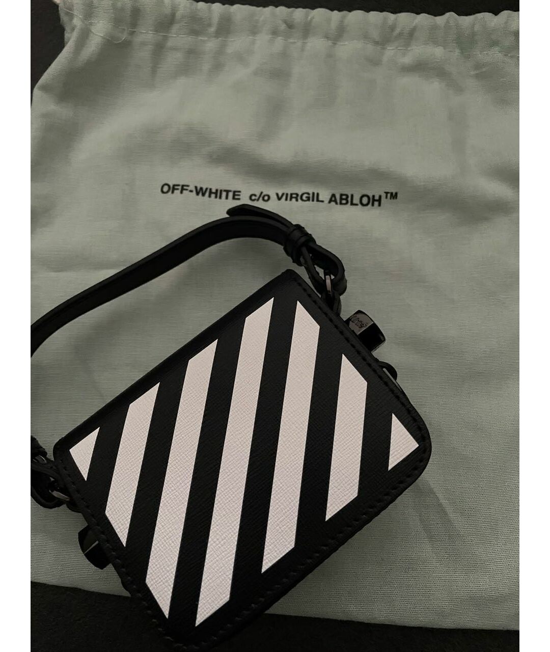 OFF-WHITE Черная кожаная сумка тоут, фото 7