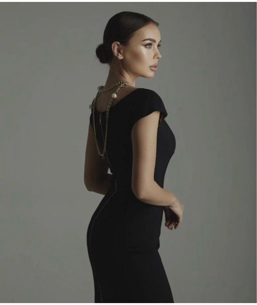 DOLCE&GABBANA Черное шерстяное повседневное платье, фото 5