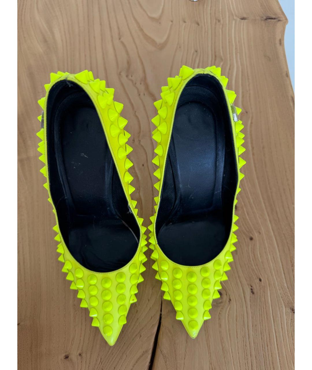 PHILIPP PLEIN Желтые туфли из лакированной кожи, фото 3