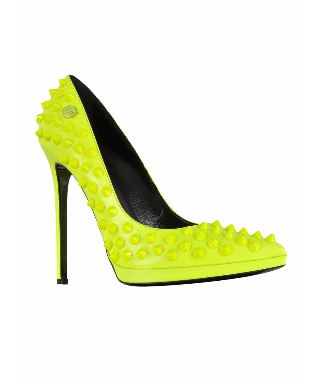PHILIPP PLEIN Желтые туфли из лакированной кожи, фото 1