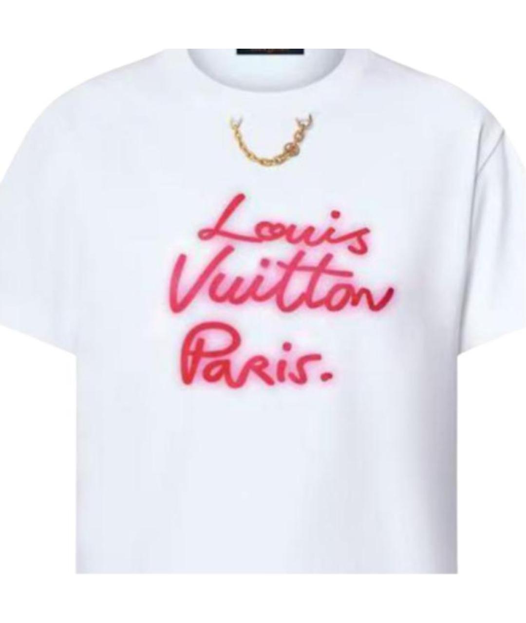 LOUIS VUITTON Белая хлопковая футболка, фото 8