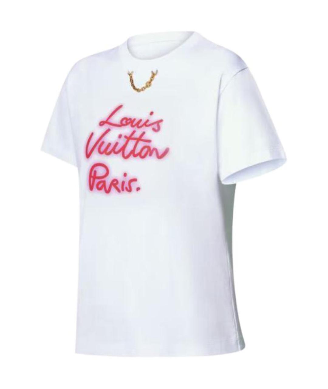 LOUIS VUITTON Белая хлопковая футболка, фото 3