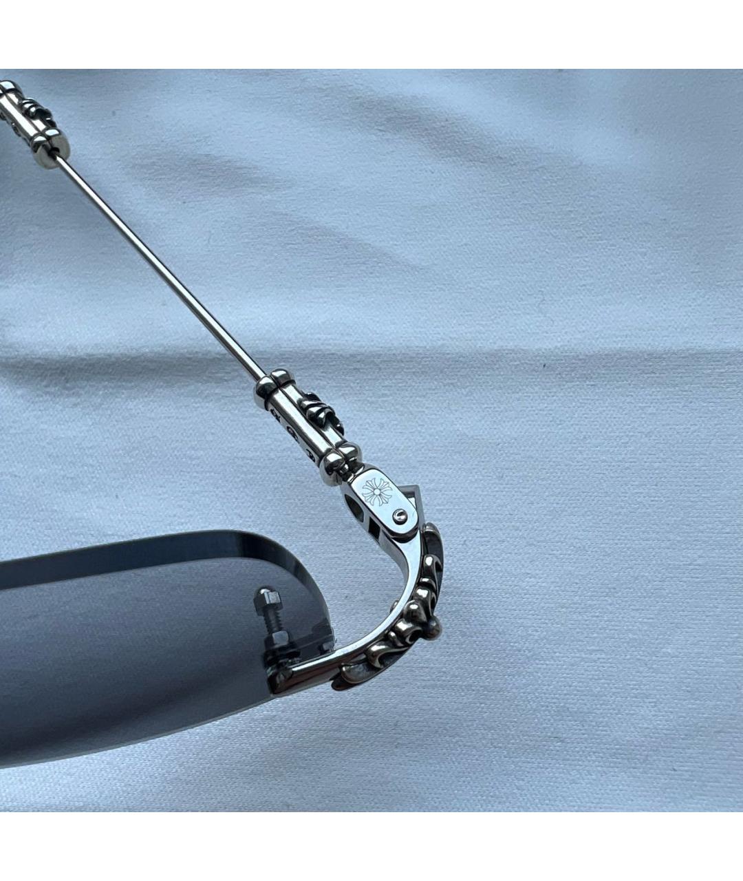CHROME HEARTS Черные металлические солнцезащитные очки, фото 5