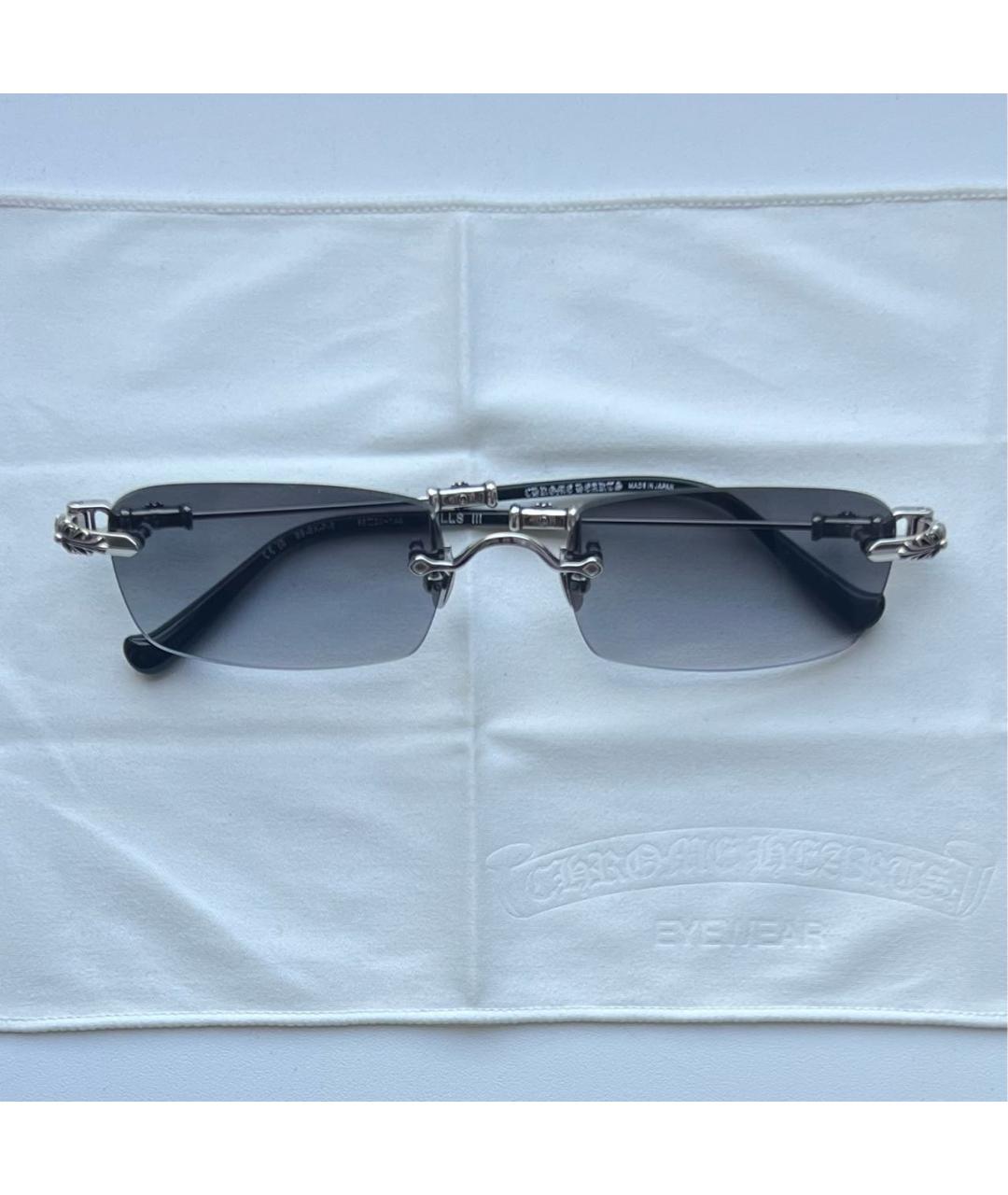 CHROME HEARTS Черные металлические солнцезащитные очки, фото 9