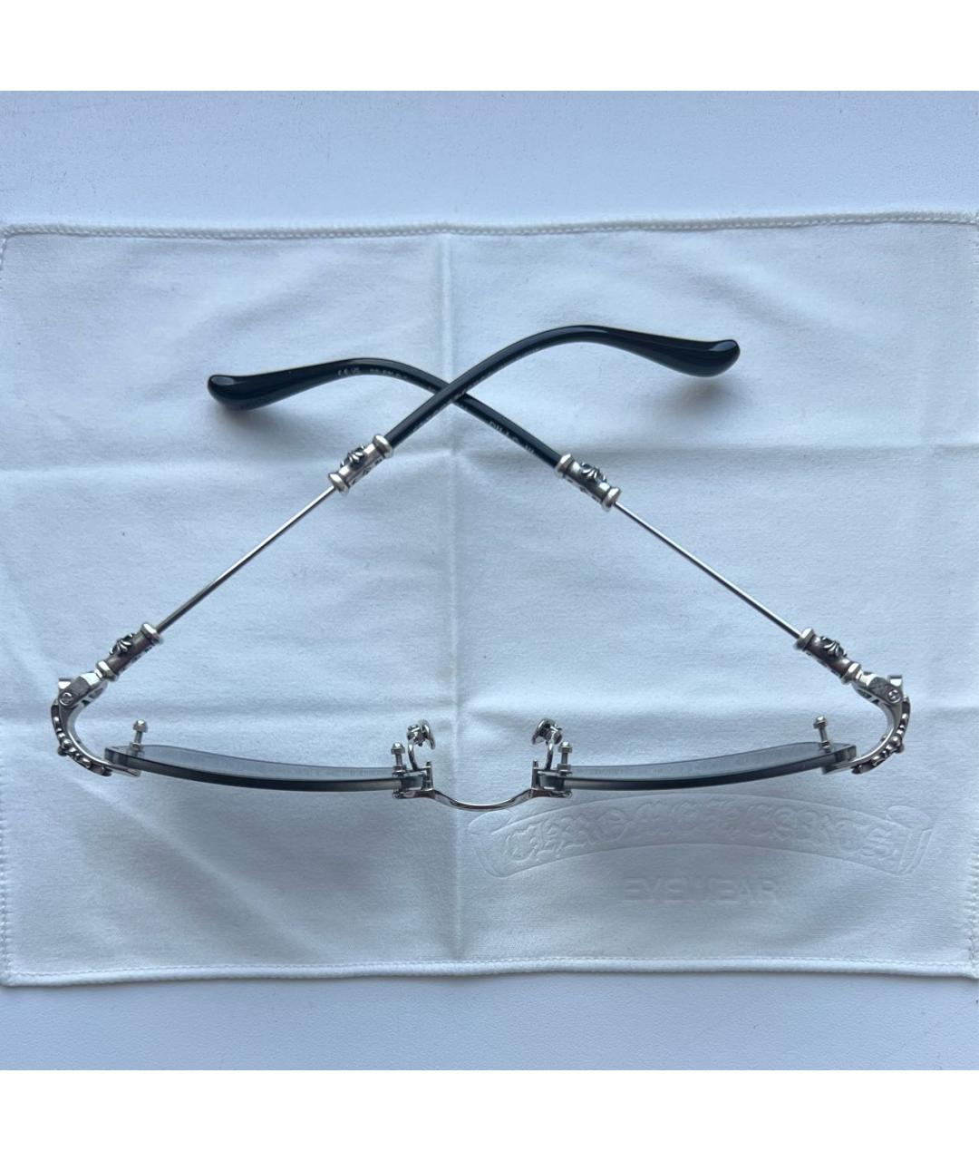 CHROME HEARTS Черные металлические солнцезащитные очки, фото 4