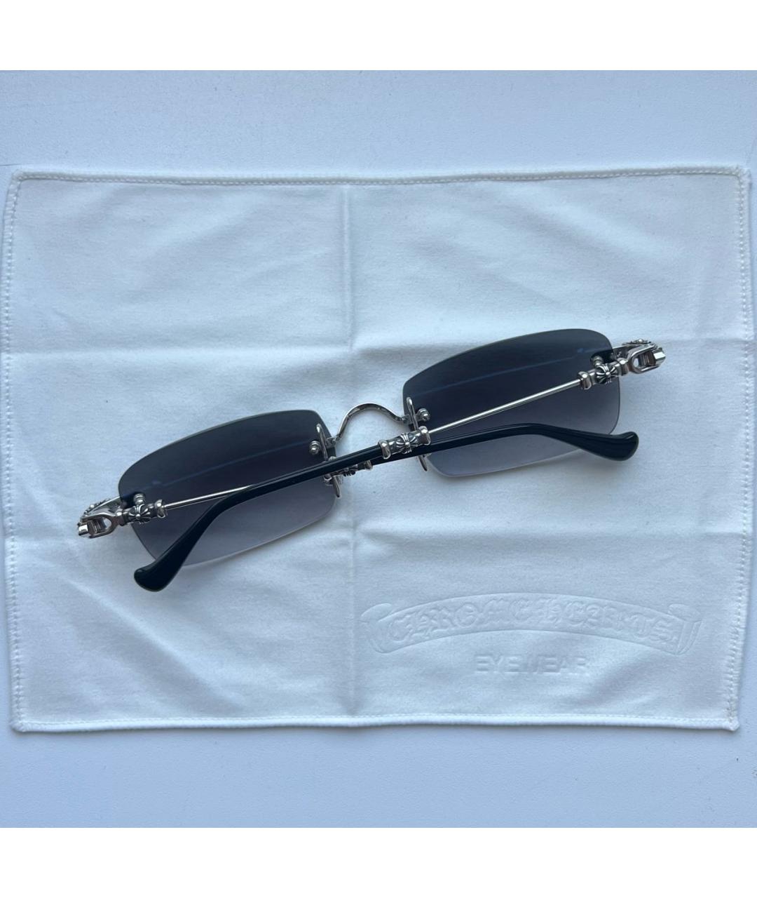 CHROME HEARTS Черные металлические солнцезащитные очки, фото 2