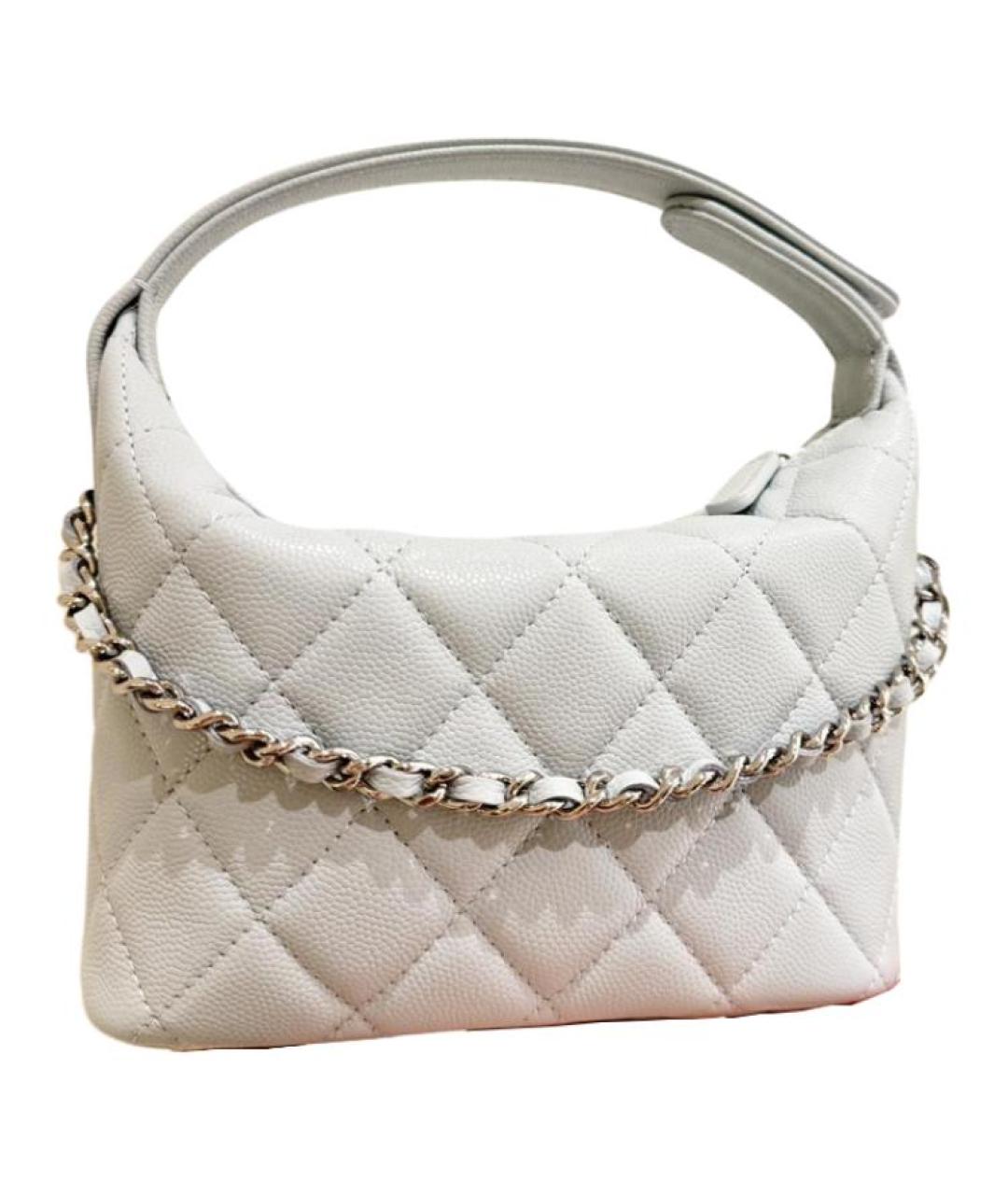 CHANEL Белая сумка с короткими ручками, фото 3