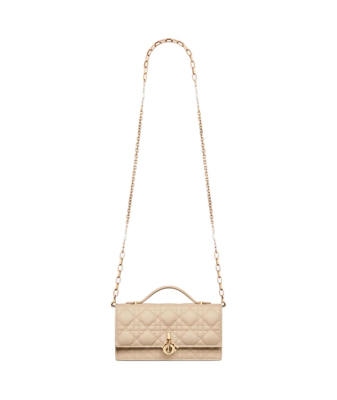CHRISTIAN DIOR Бежевая сумка с короткими ручками, фото 4