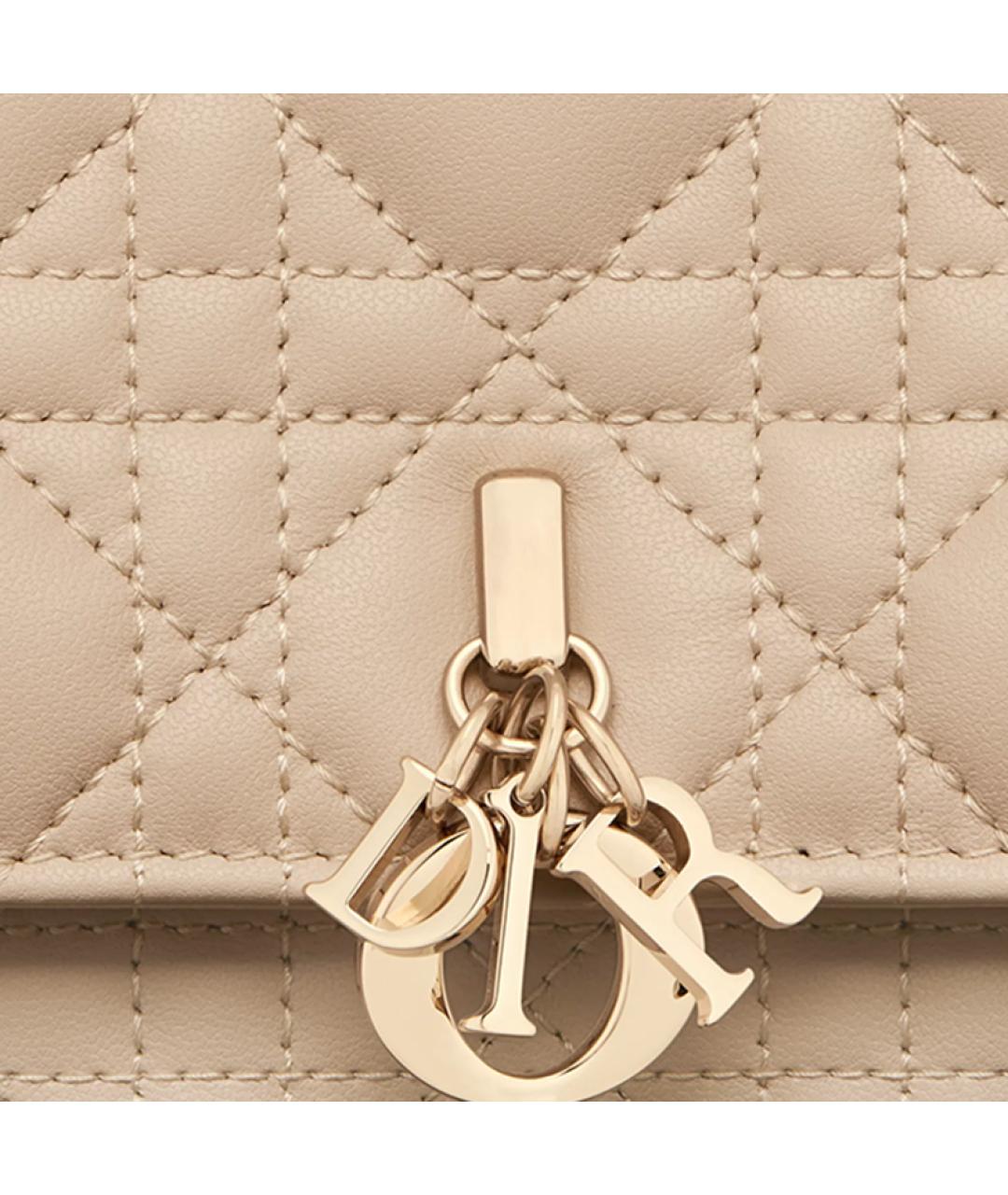 CHRISTIAN DIOR Бежевая сумка с короткими ручками, фото 6