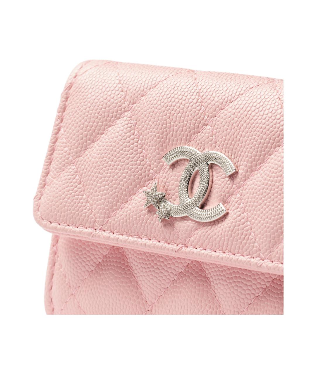 CHANEL Розовый кожаный кардхолдер, фото 4