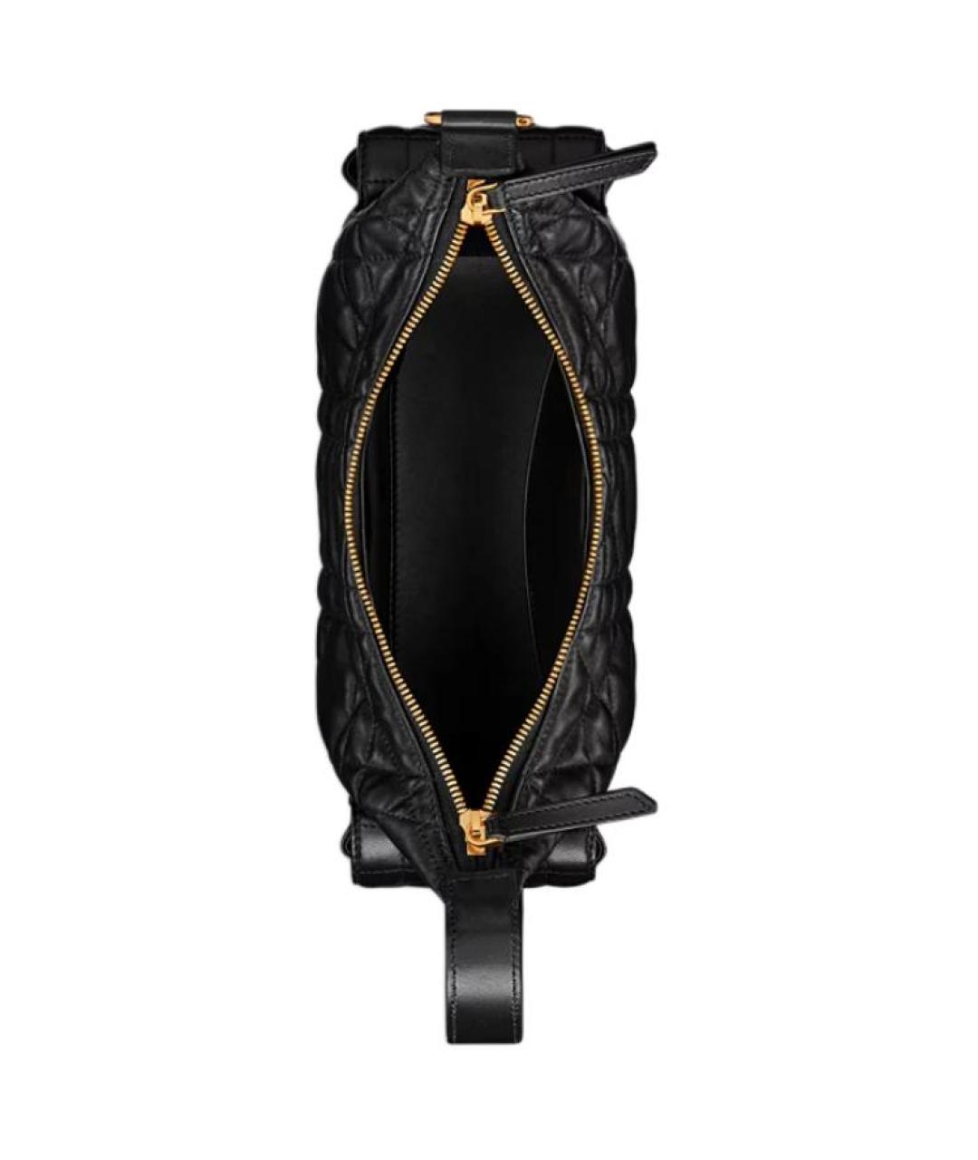 CHRISTIAN DIOR Черная кожаная сумка с короткими ручками, фото 5