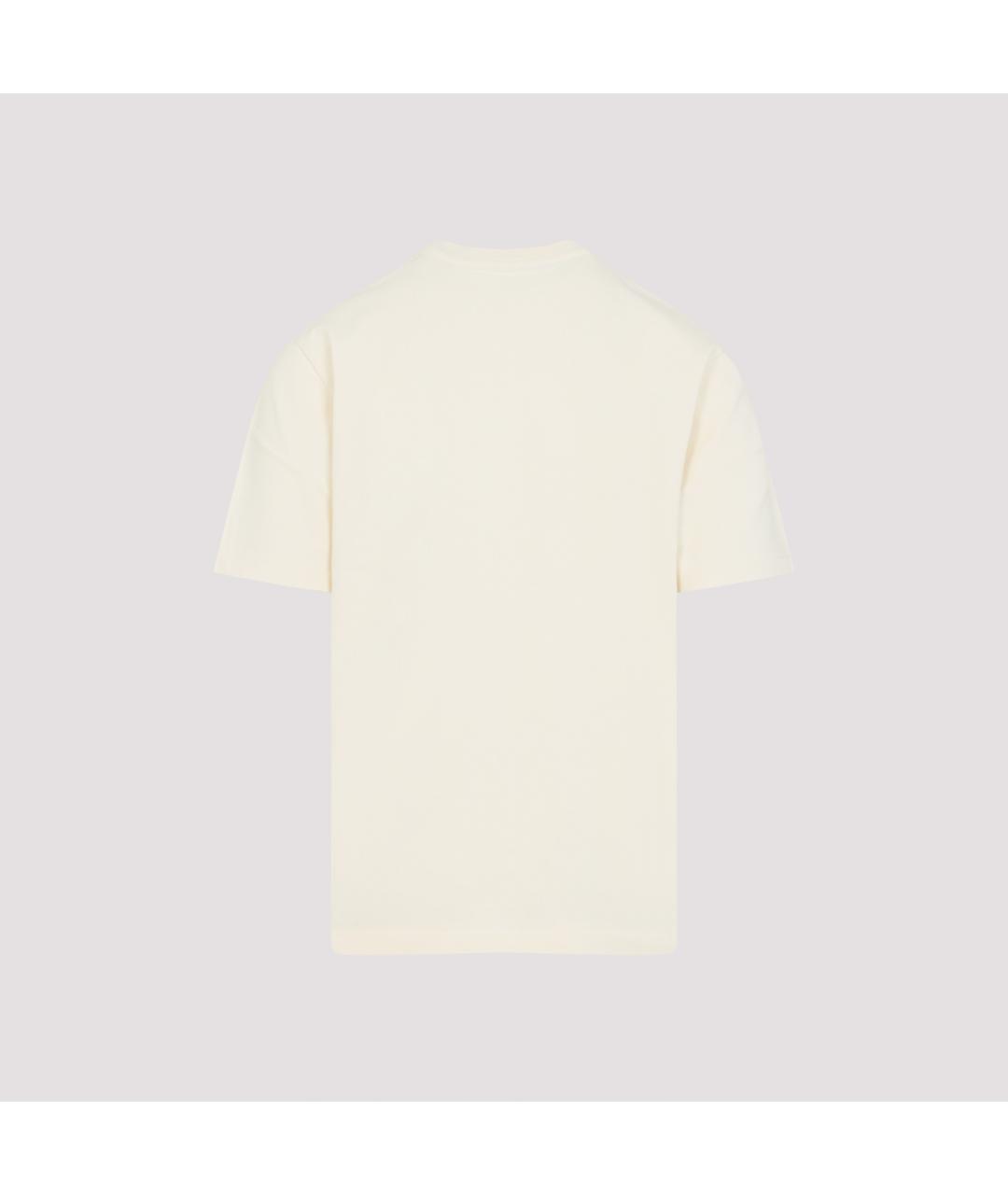 JACQUEMUS Бежевая хлопковая футболка, фото 2
