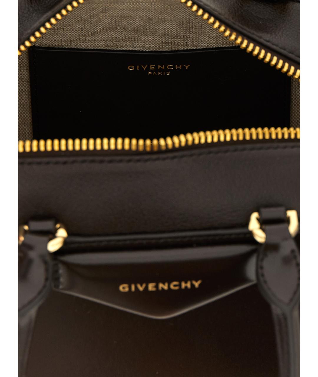 GIVENCHY Коричневая кожаная сумка с короткими ручками, фото 4