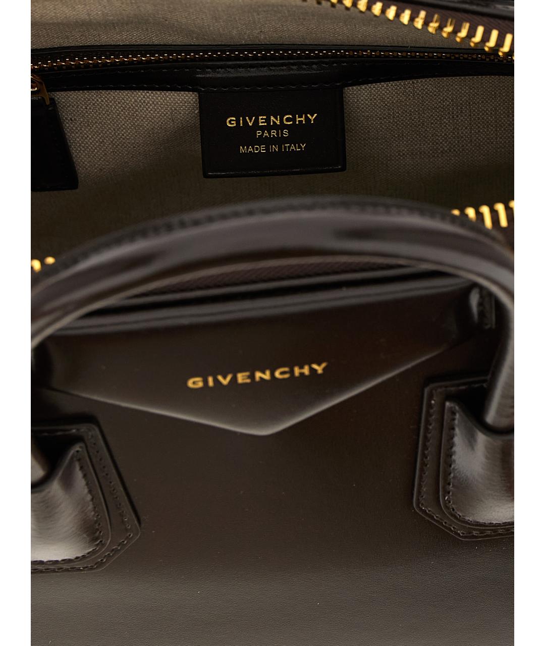GIVENCHY Коричневая кожаная сумка с короткими ручками, фото 4