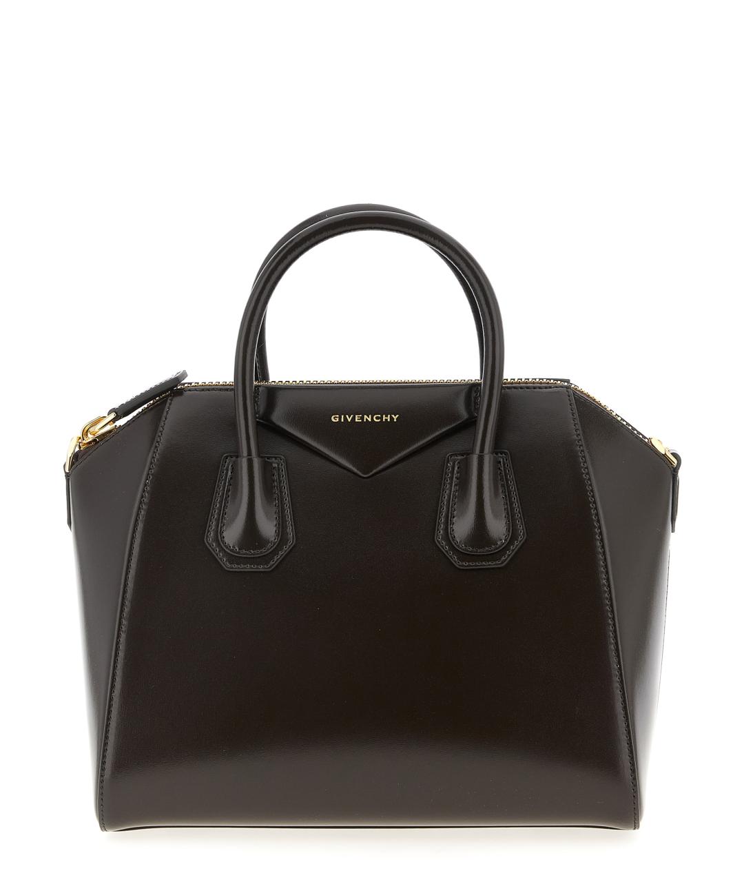 GIVENCHY Коричневая кожаная сумка с короткими ручками, фото 1