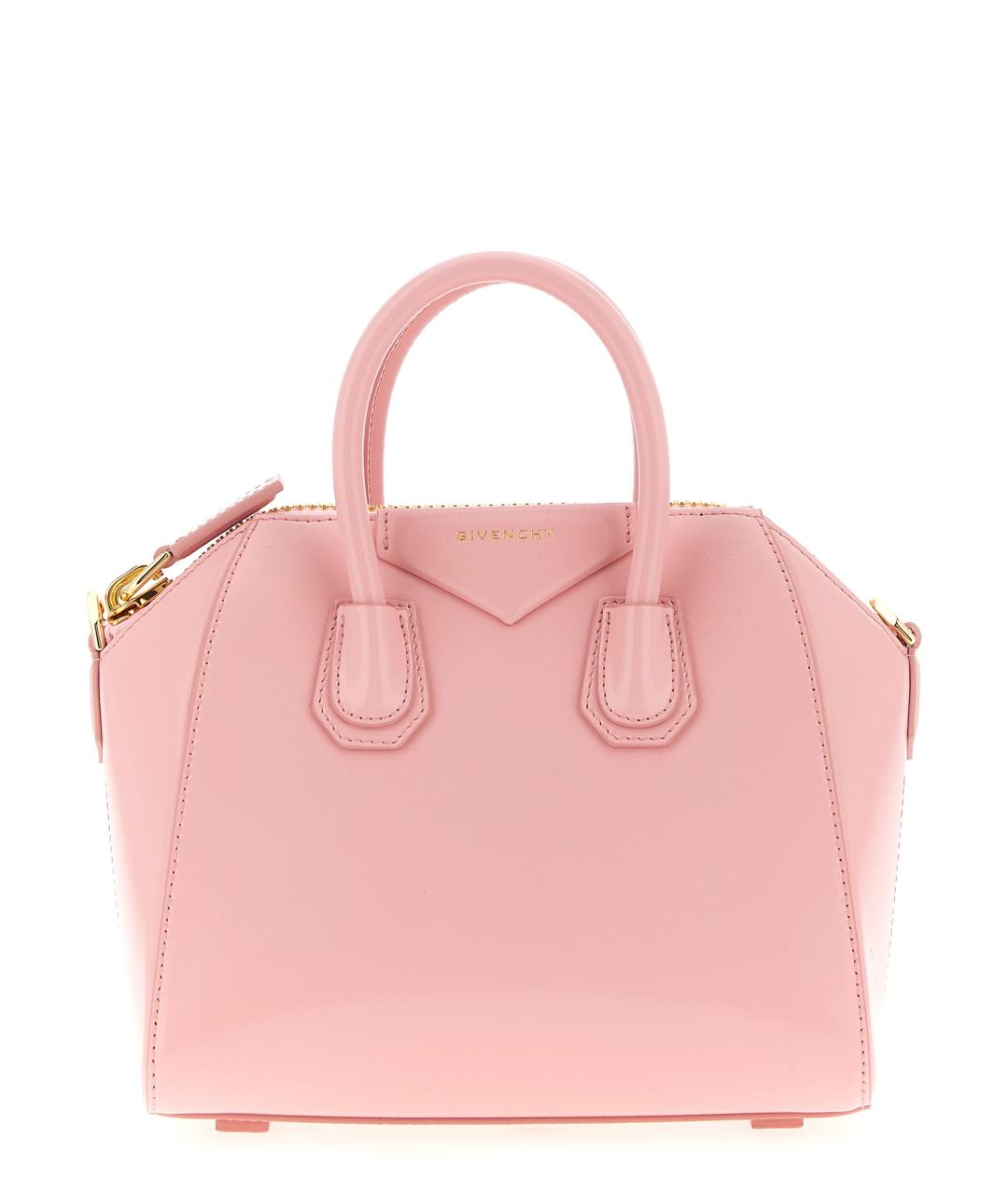 GIVENCHY Розовая кожаная сумка тоут, фото 1